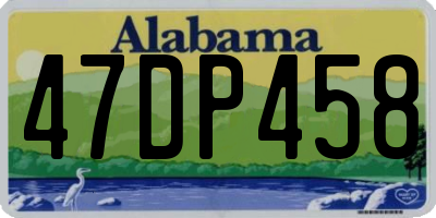AL license plate 47DP458
