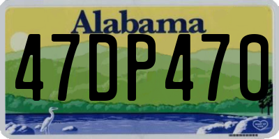 AL license plate 47DP470