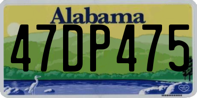 AL license plate 47DP475