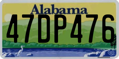 AL license plate 47DP476