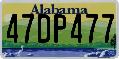 AL license plate 47DP477