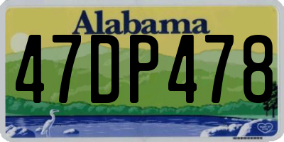 AL license plate 47DP478