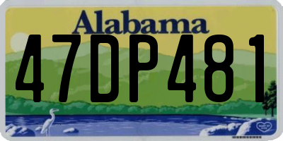 AL license plate 47DP481
