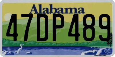 AL license plate 47DP489