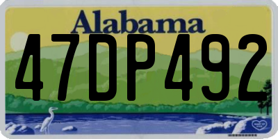 AL license plate 47DP492