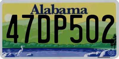 AL license plate 47DP502