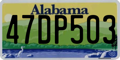 AL license plate 47DP503