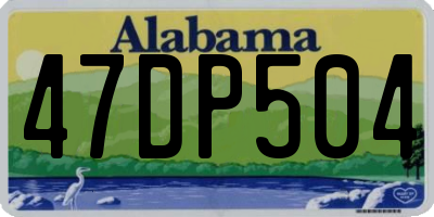 AL license plate 47DP504