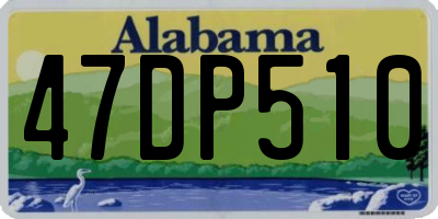 AL license plate 47DP510