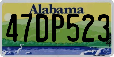 AL license plate 47DP523
