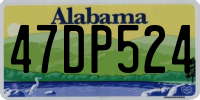 AL license plate 47DP524