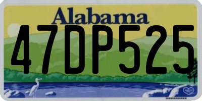 AL license plate 47DP525