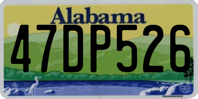AL license plate 47DP526