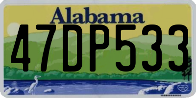 AL license plate 47DP533