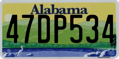 AL license plate 47DP534