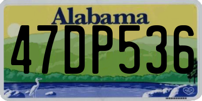 AL license plate 47DP536