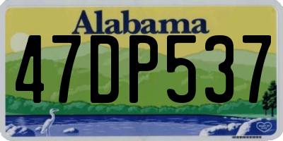 AL license plate 47DP537