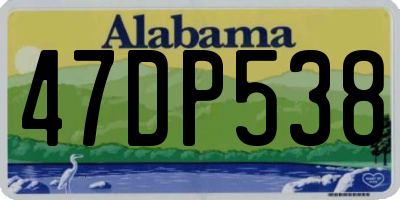 AL license plate 47DP538