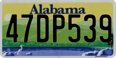 AL license plate 47DP539