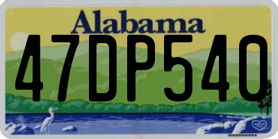 AL license plate 47DP540
