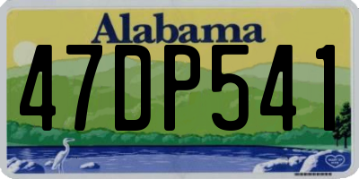 AL license plate 47DP541