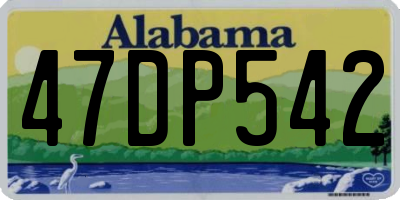 AL license plate 47DP542