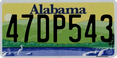 AL license plate 47DP543
