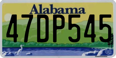 AL license plate 47DP545