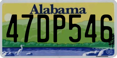 AL license plate 47DP546