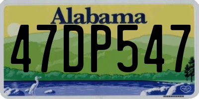 AL license plate 47DP547