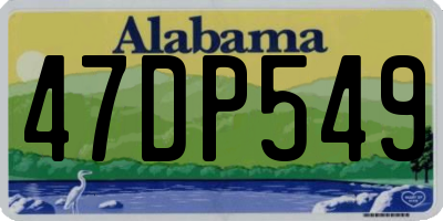 AL license plate 47DP549