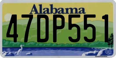 AL license plate 47DP551