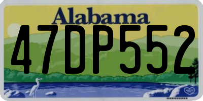 AL license plate 47DP552