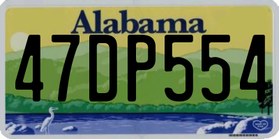 AL license plate 47DP554