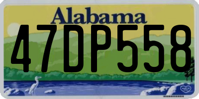 AL license plate 47DP558