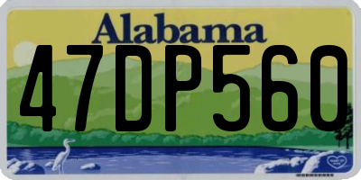 AL license plate 47DP560