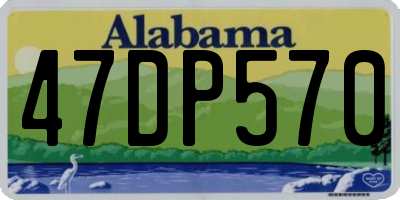 AL license plate 47DP570
