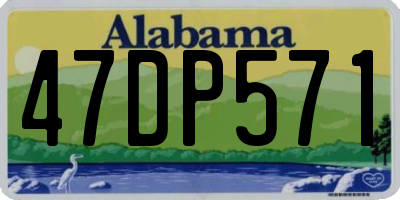 AL license plate 47DP571