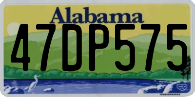 AL license plate 47DP575