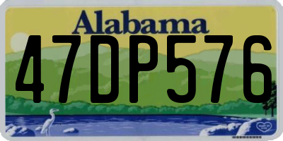 AL license plate 47DP576