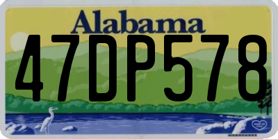 AL license plate 47DP578