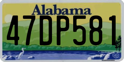 AL license plate 47DP581