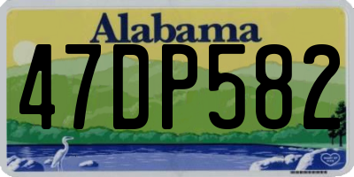 AL license plate 47DP582