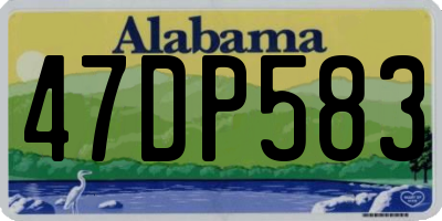 AL license plate 47DP583