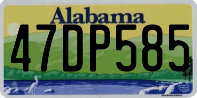 AL license plate 47DP585