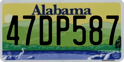 AL license plate 47DP587
