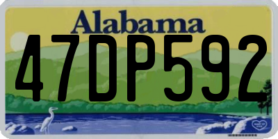 AL license plate 47DP592