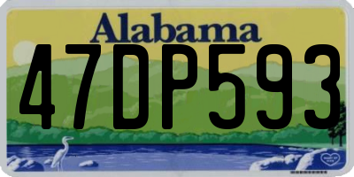 AL license plate 47DP593