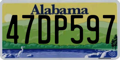AL license plate 47DP597
