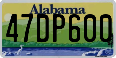 AL license plate 47DP600